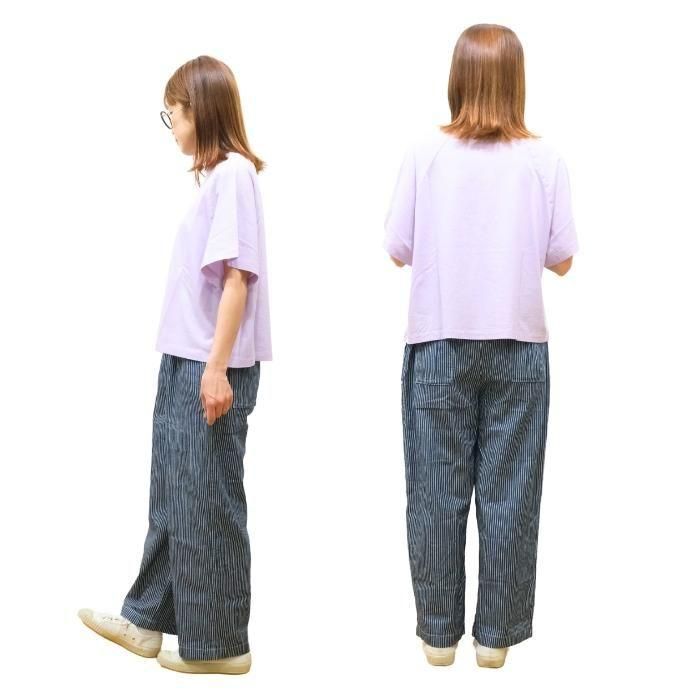 ヌーヴェル ドゥ パラディ | ヒッコリー ワイドストレートパンツ