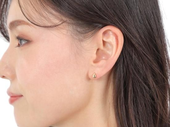 6mmたまご型ピアス　K18　YG K18YG たまご型ピアス E220-Y - かいてらす オンラインショップ