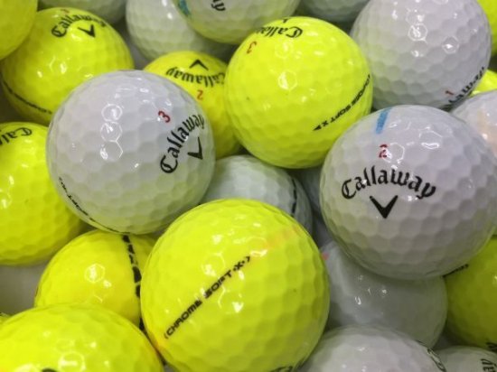 落書き キャロウェイ Callaway CHROME SOFT X シリーズ混合 50個 球手箱 ストボール - 球手箱－ロストボール販売