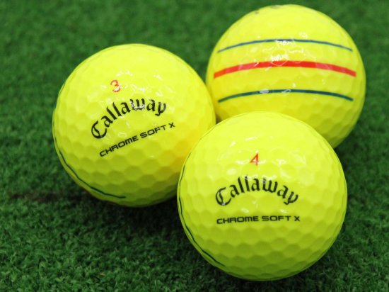 ABランク キャロウェイ Callaway CHROME SOFT X トリプル・トラック イエロー 2020年モデル 20個 球手箱ロストボール -  球手箱－ロストボール販売