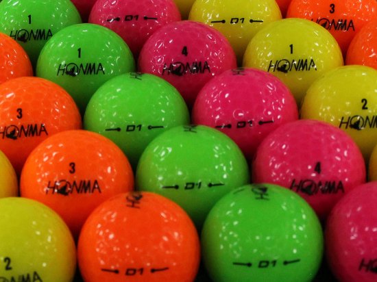ABランク ホンマ HONMA D1 2020年モデル カラーボール 100個 球手箱 ロストボール - 球手箱－ロストボール販売
