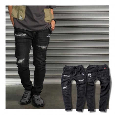 3A damage denim pants