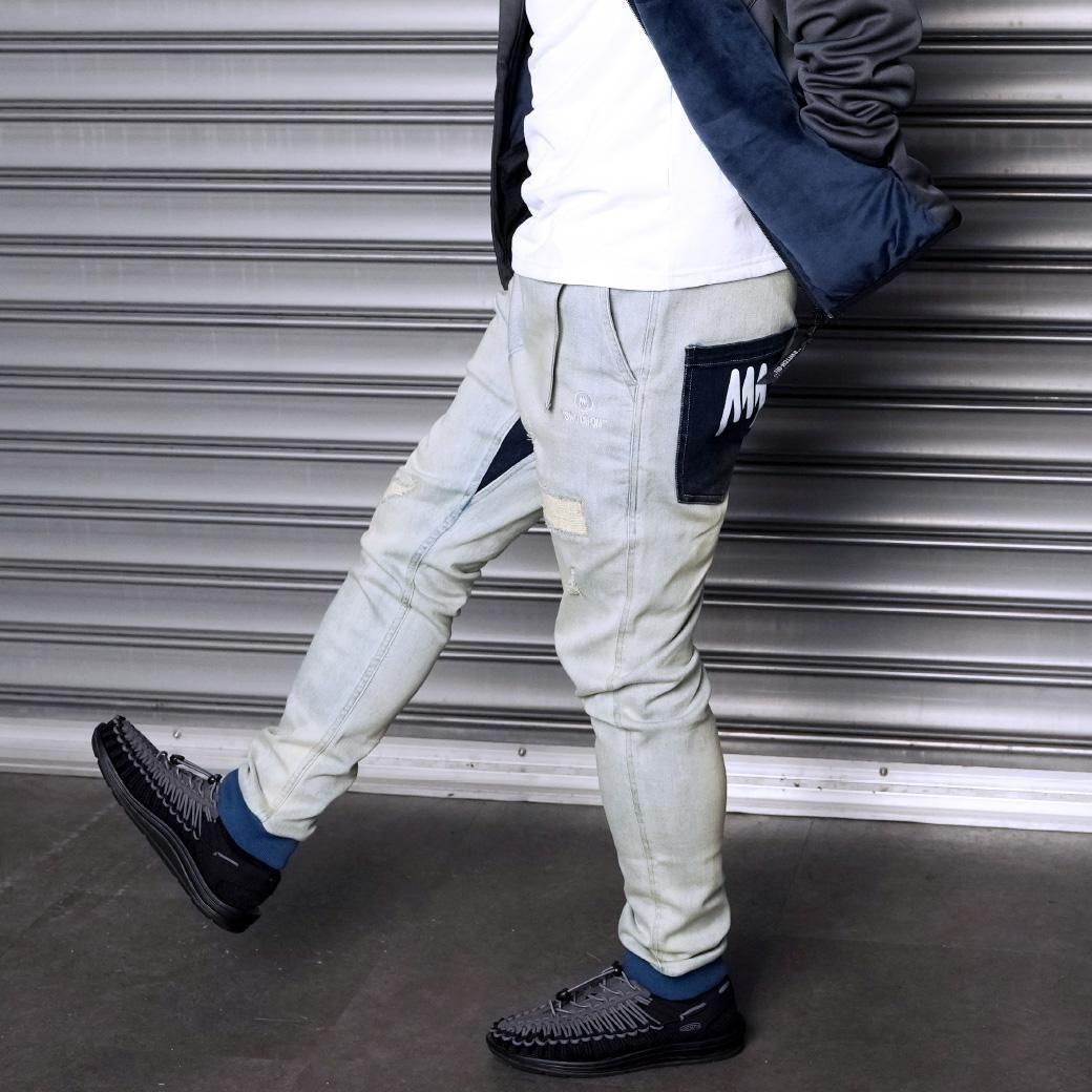 <img class='new_mark_img1' src='https://img.shop-pro.jp/img/new/icons15.gif' style='border:none;display:inline;margin:0px;padding:0px;width:auto;' />EZ stretch damage denim pants