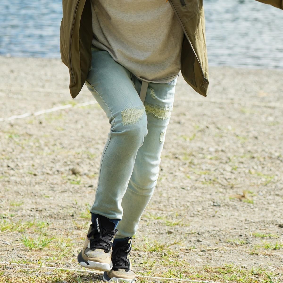 <img class='new_mark_img1' src='https://img.shop-pro.jp/img/new/icons15.gif' style='border:none;display:inline;margin:0px;padding:0px;width:auto;' />EZ stretch damage denim pants