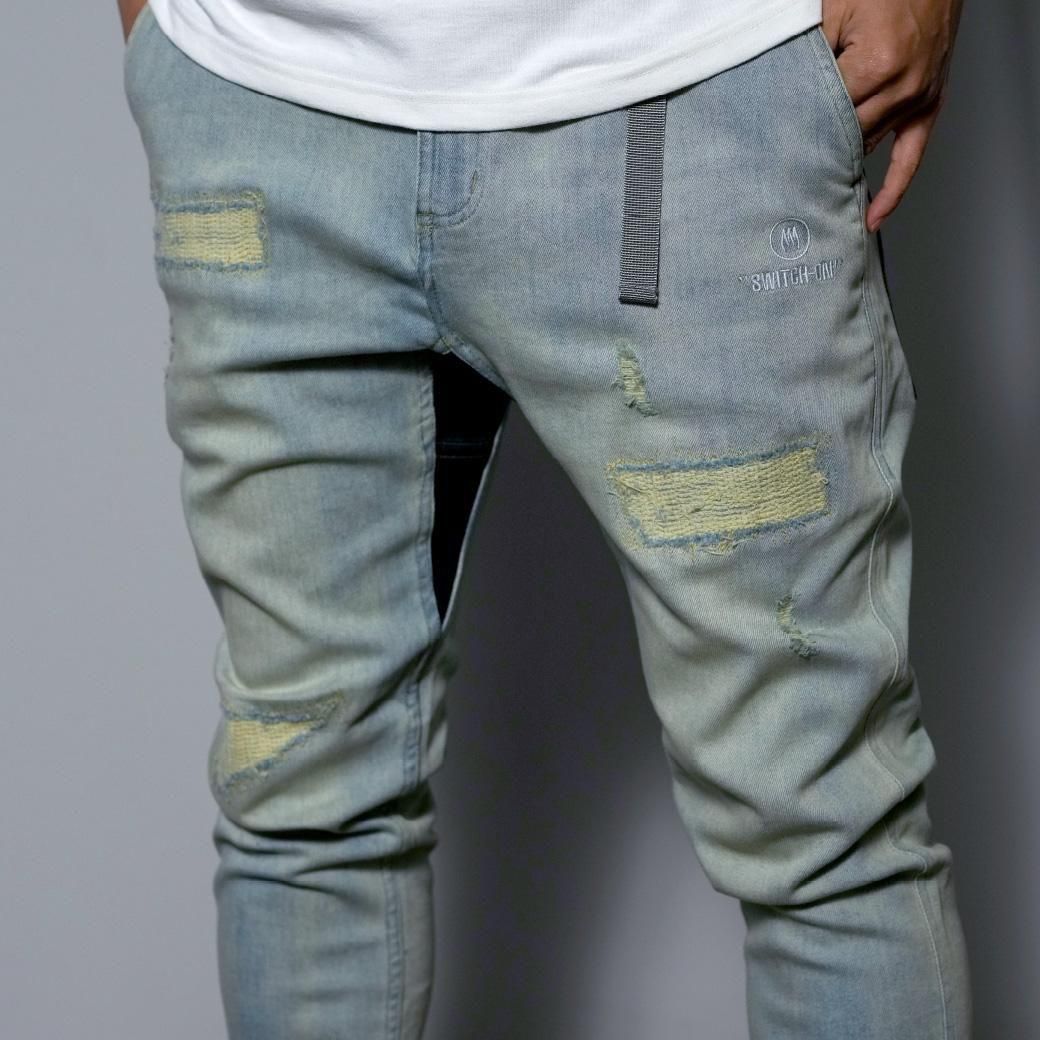 <img class='new_mark_img1' src='https://img.shop-pro.jp/img/new/icons15.gif' style='border:none;display:inline;margin:0px;padding:0px;width:auto;' />EZ stretch damage denim pants