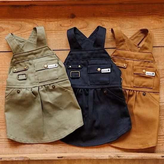 カーゴワンピース＆サロペットパンツ - 犬服シンプル人気のセミ