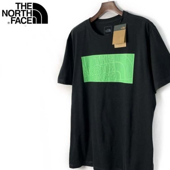 ノースフェイス 半袖 Tシャツ US限定 立体ロゴ 黒 緑 180902 - FIFTY FIFTY