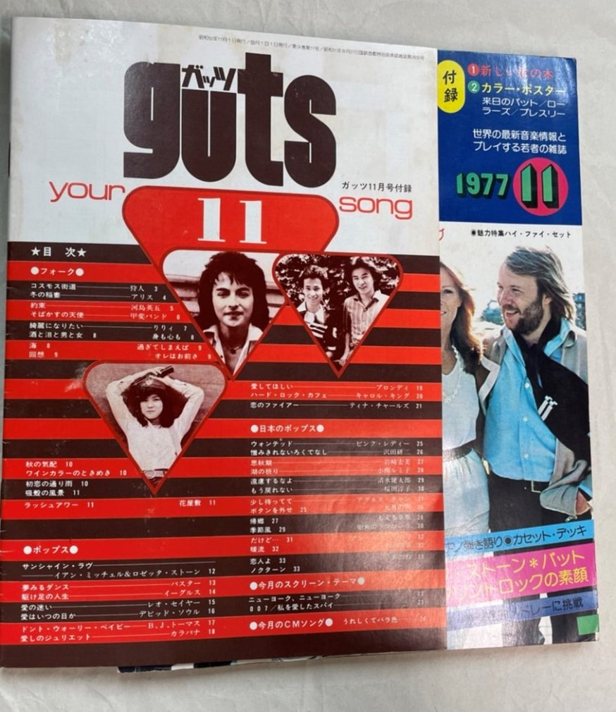 ガッツ guts 1977年11月 アバ / ランナウェイズ エリック・クラプトン