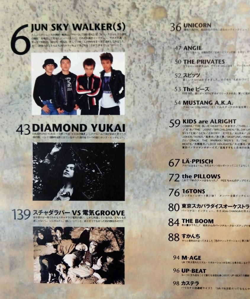 ジュンスカコレクション パチパチロックンロール 55 1992年1月 JUN SKY WALKER(S) / X