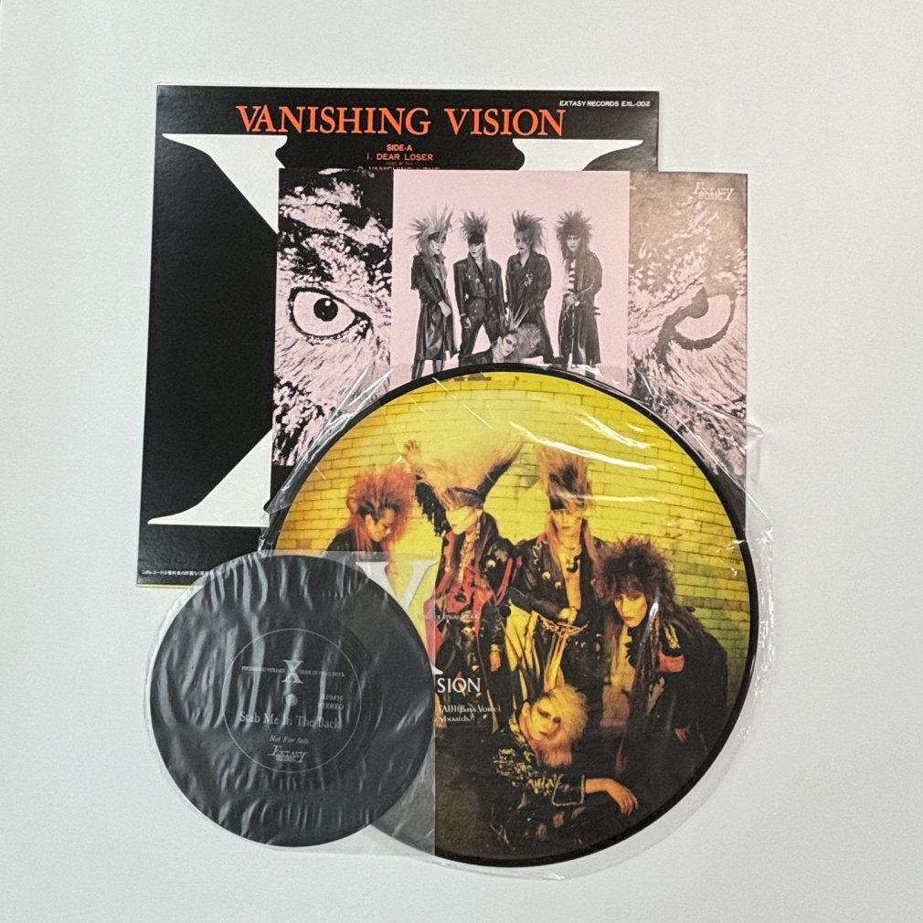 X JAPAN エックス ピクチャー盤レコード VANISHING VISION 5000枚限定 LPレコード ソノシート付 - ロックオンキング