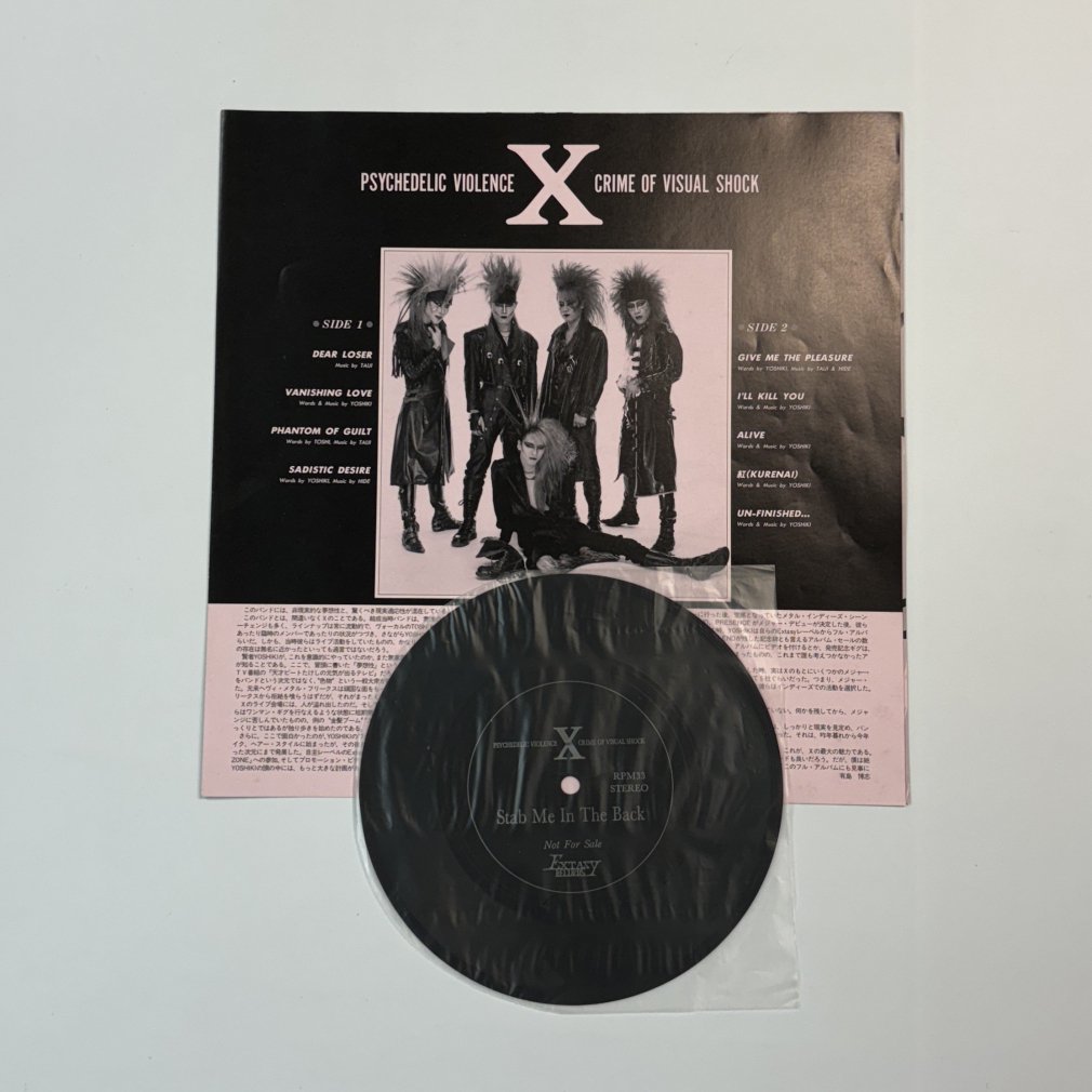 X JAPAN エックス ピクチャー盤レコード VANISHING VISION 5000枚限定 LPレコード ソノシート付 - ロックオンキング