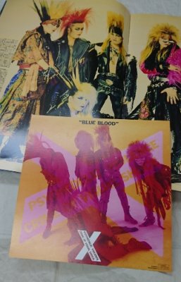 X JAPAN エックス 「 Blue Blood 」 ポスター LPサイズ 厚紙 ：未使用 