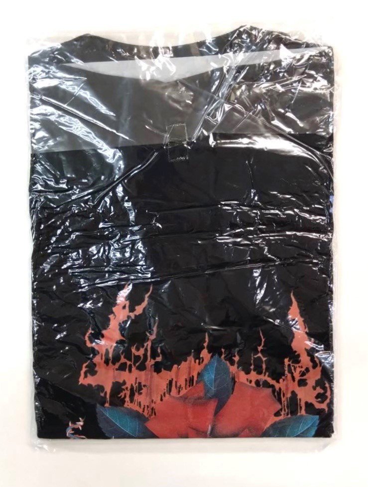 X JAPAN エックス 初期「X」ロゴ・タグ付き・Tシャツ 黒×バラ サイズ L 