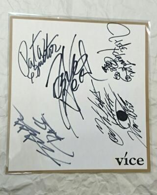 X JAPAN/エックス 直筆サイン入り色紙 オフィシャルVICE：hide YOSHIKI 