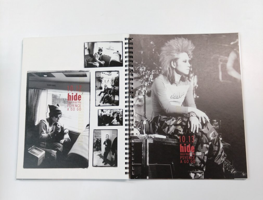 hide 限定写真集 1128 hide SOLO TOUR 1996 PSYENCE A GO GO PREMIUM BOX シリアル番号  アルミプ－ト写真集 3Dカード付 - ロックオンキング