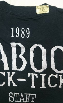 BUCK-TICK 「TABOO」 スタッフ・Tシャツ ツアー1989 バックプリント フリーサイズ 未使用 - ロックオンキング