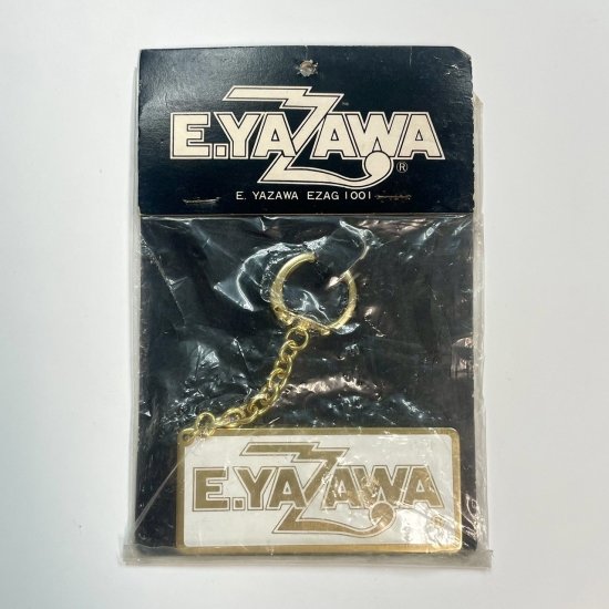 矢沢永吉 カンパニー・キーホルダー 白・金 EZAG 100 E.YAZAWA COMPANY 未使用 - ロックオンキング