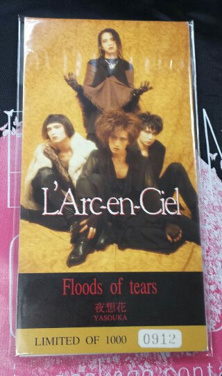 L'Arc‐en‐Ciel インディーズ限定CD 「Floods of tears/夜想花」 1992年 
