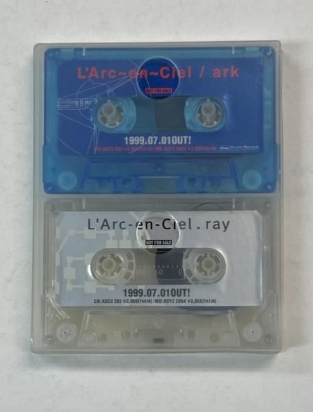 ラルクアンシエル　プロモ・カセット　L'Arc-en-Ciel ark / ray　2本組　ケース付き　プロモーション用カセットテープ　 ki/oon非売品 - ロックオンキング