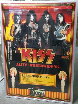 KISS ツアー告知ポスター　東京ドーム　ALIVE WORLD WIDE 1997 - ロックオンキング