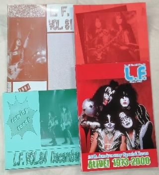 FLOW FC会報誌 KISS ファンクラブ会報 「L.F.」14号から123号まで、特別号6冊の