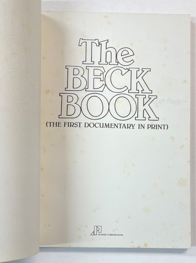 JEFF BECK 写真集 The BECK BOOK プレイヤー別冊 ザ・ベック・ブック 