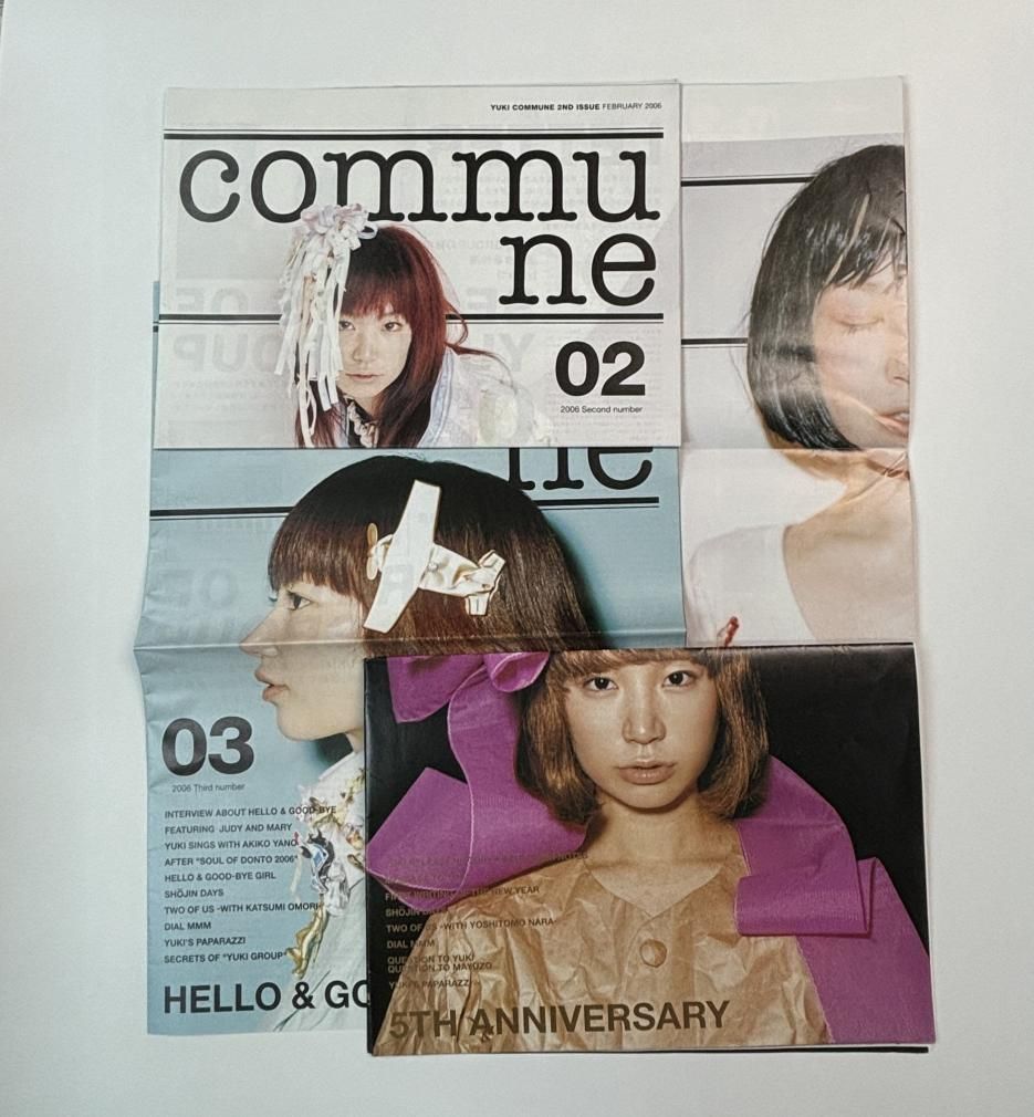 YUKI ファンクラブ会報 「commune」 完全揃いセット 創刊号から最終50