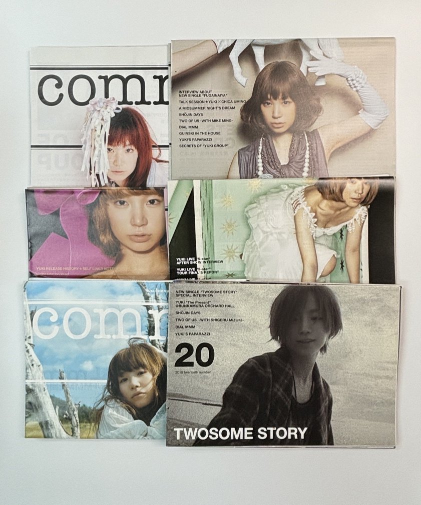 YUKI ファンクラブ会報 「commune」 創刊号から48号、48冊セット /経年並みの状態です。 - ロックオンキング