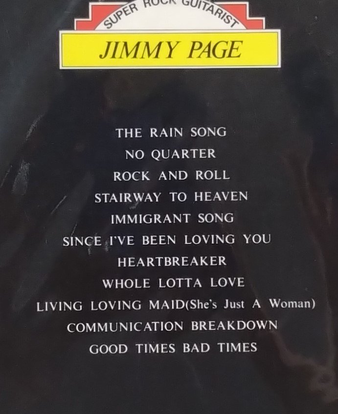 Jimmy Page　ギタースコア　スーパーロック・ギタリスト　ジミーペイジ　11曲 タブ譜付き LED ZEPPELIN レッドツェッペリン 楽譜  - ロックオンキング