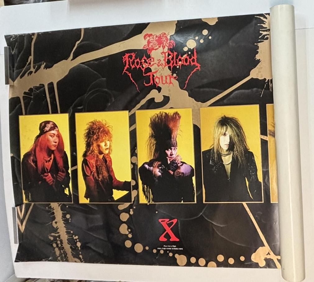 X ポスター Rose & Blood TOUR 横型 B1サイズ X JAPAN - ロック