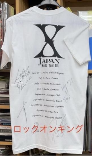 ご購入は慎重にお願い致しますToshi/サイン入り/Tシャツ/L/ブラック/XJAPAN/MGH2153