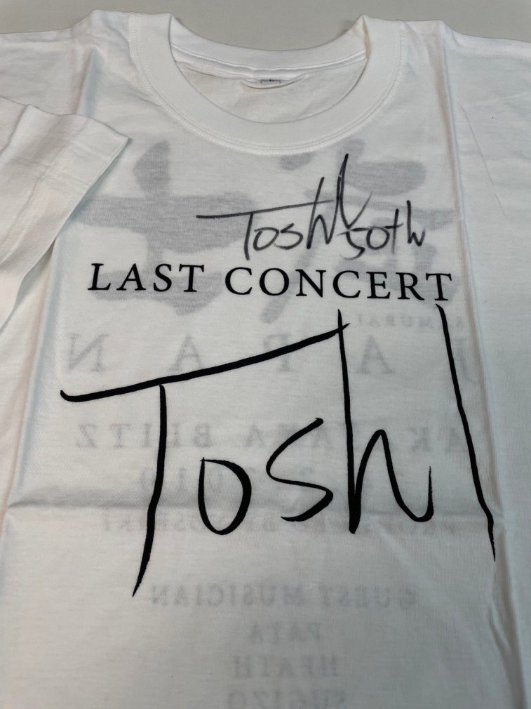 TOSHI 直筆サイン入り・Tシャツ Toshl 50th LAST CONCERT 武士 JAPAN L