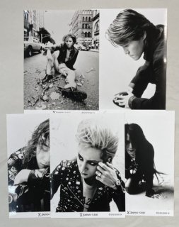 X JAPAN エックス 生写真・ブロマイド　X JAPAN 写真展　オリジナル・フォト5枚セット　オフィシャル・グッズ　未使用