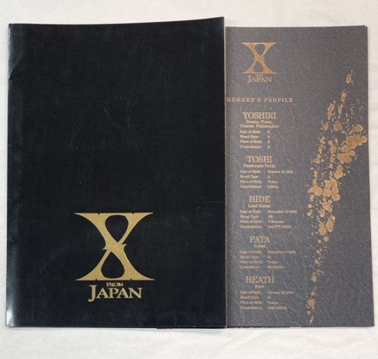 X JAPAN 海外用プロモーション・ファイル X FROM JAPAN 1982-1992 資料13枚、ケース入 全て英字のX JAPANの資料 / エックス - ロックオンキング