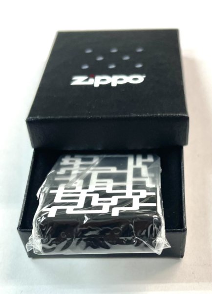 ZIPPO 布袋 白×黒