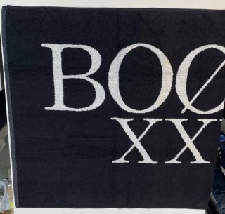 BOOWY　1987年ツアー・タオル　BOOWY XXXX　1987 DR.FEELMAN'Sツアーグッズ　ビッグタオル　カラー/黒白　箱欠　未使用