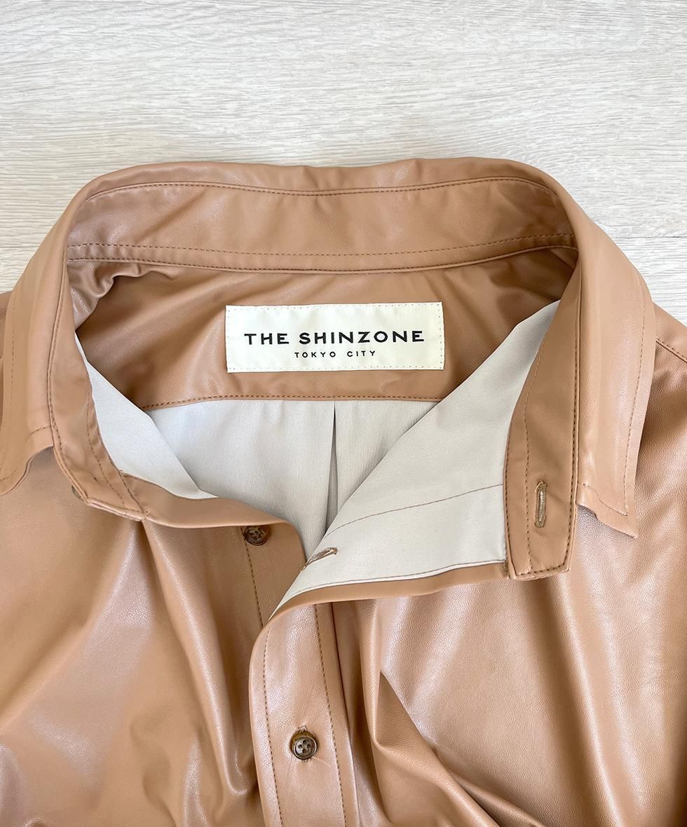 Shinzone/ SYNTHETIC LEATHER SHIRT