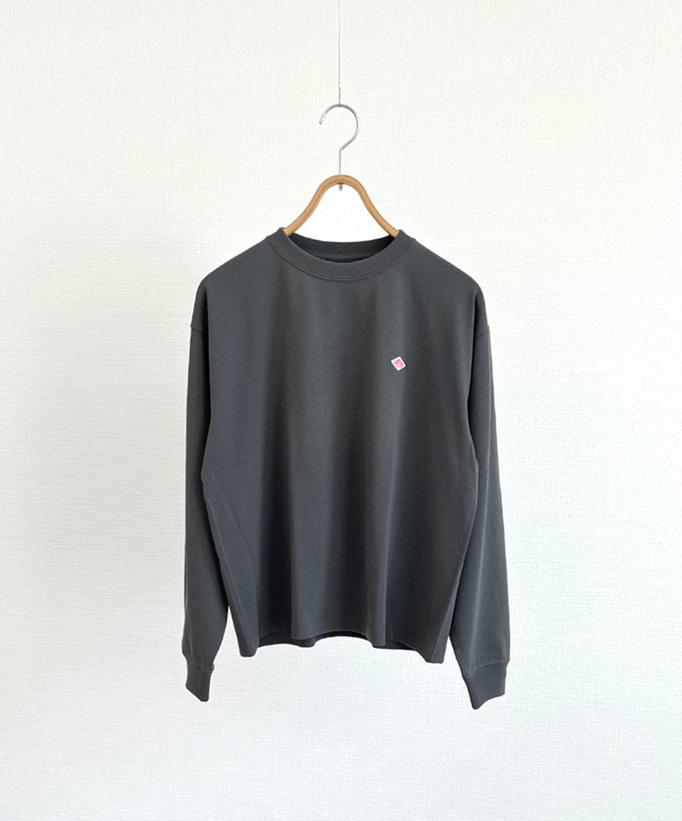 DANTON/  LONG SLEEVE T-SHIRT PLAIN (COAL GREY)