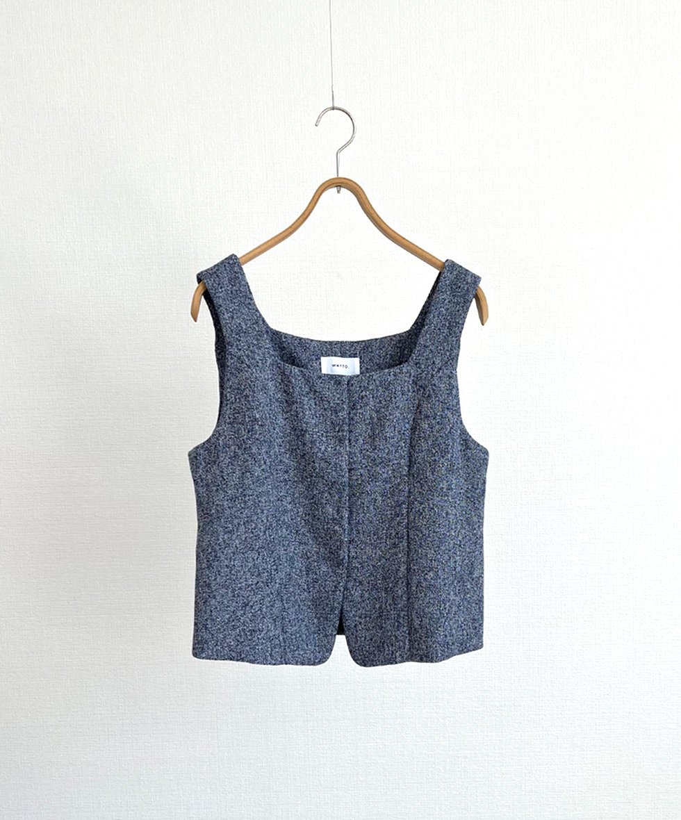 WHYTO./  mix color bustier (NAVY)