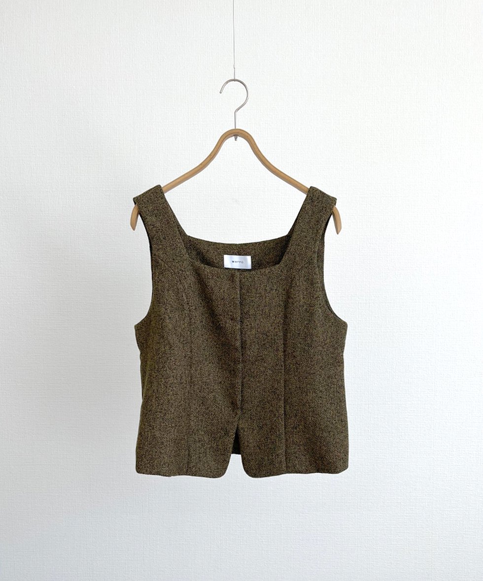 WHYTO./  mix color bustier (KHAKI)