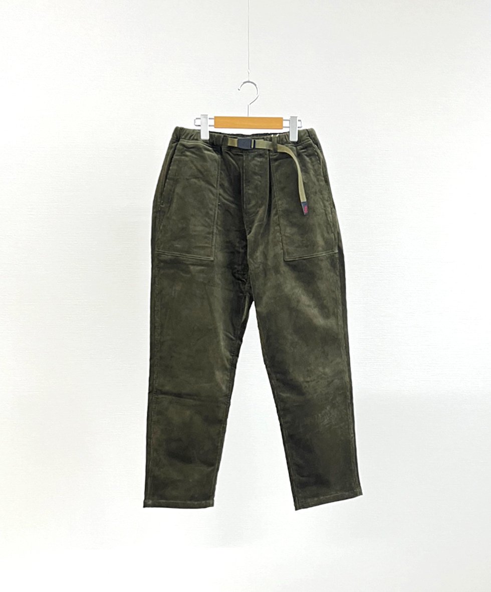 GRAMICCI/  CORDUROY LOOSE TAPERED RIDGE PANT (OLIVE GREEN)