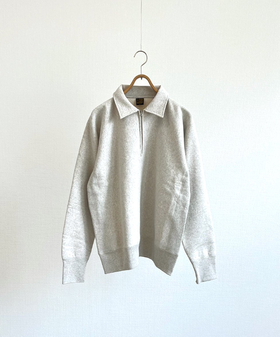 A VONTADE/  Half Zip Reverse Sweat Shirts (OATMEAL)