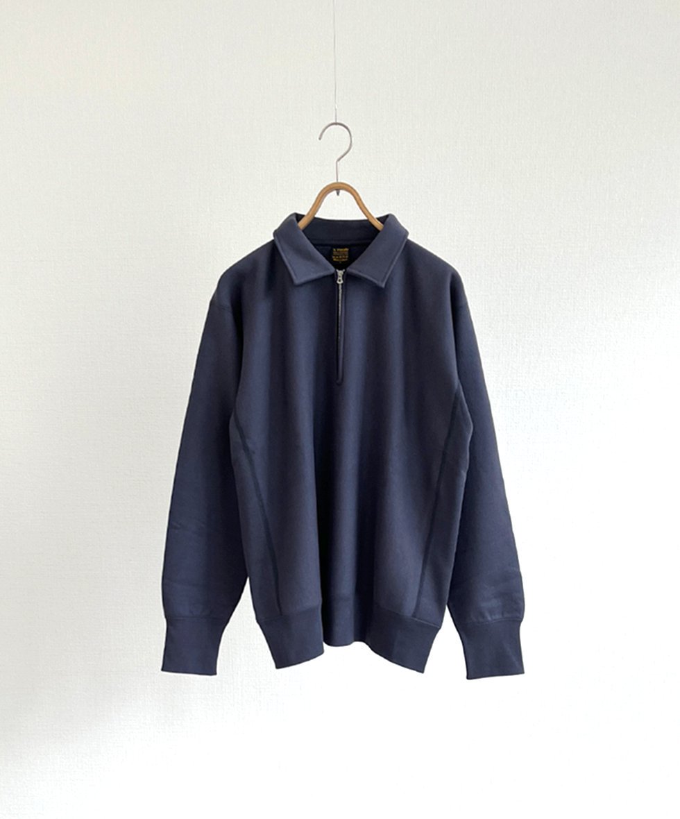 A VONTADE/  Half Zip Reverse Sweat Shirts (FADE NAVY)