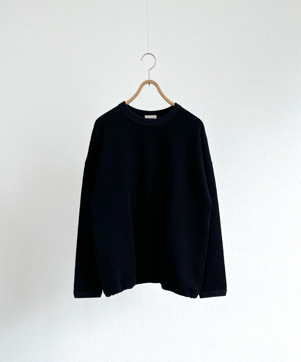 Jackman/  Quarter Knit Himo LS T-Shirt (Black)