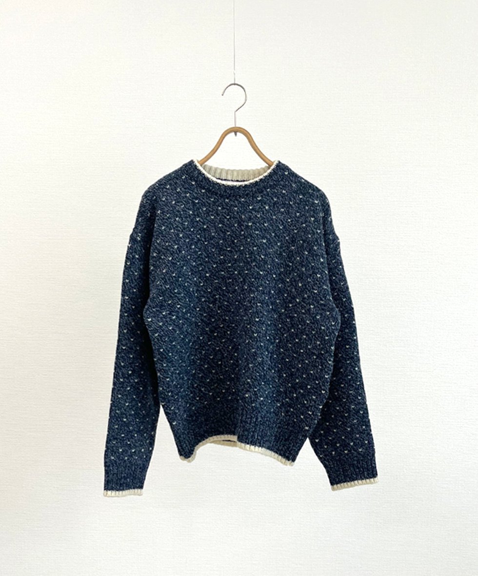 soglia/  Sheltie Bird's Eye Sweater (Navy)