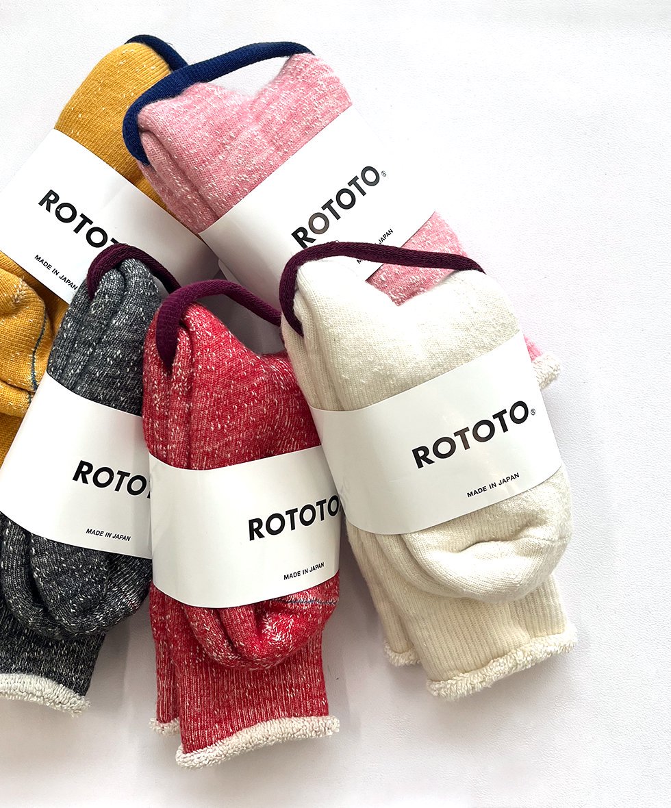 ROTOTO/  DOUBLE FACE CREW SOCKS 