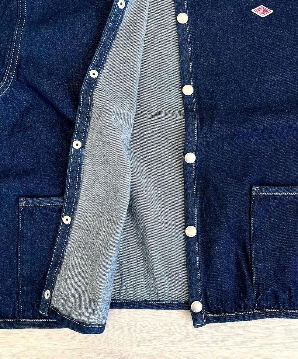 【美品】DANTON COLLARLESS JACKET DANTON/ WOMEN'S DENIM COLLARLESS JACKET