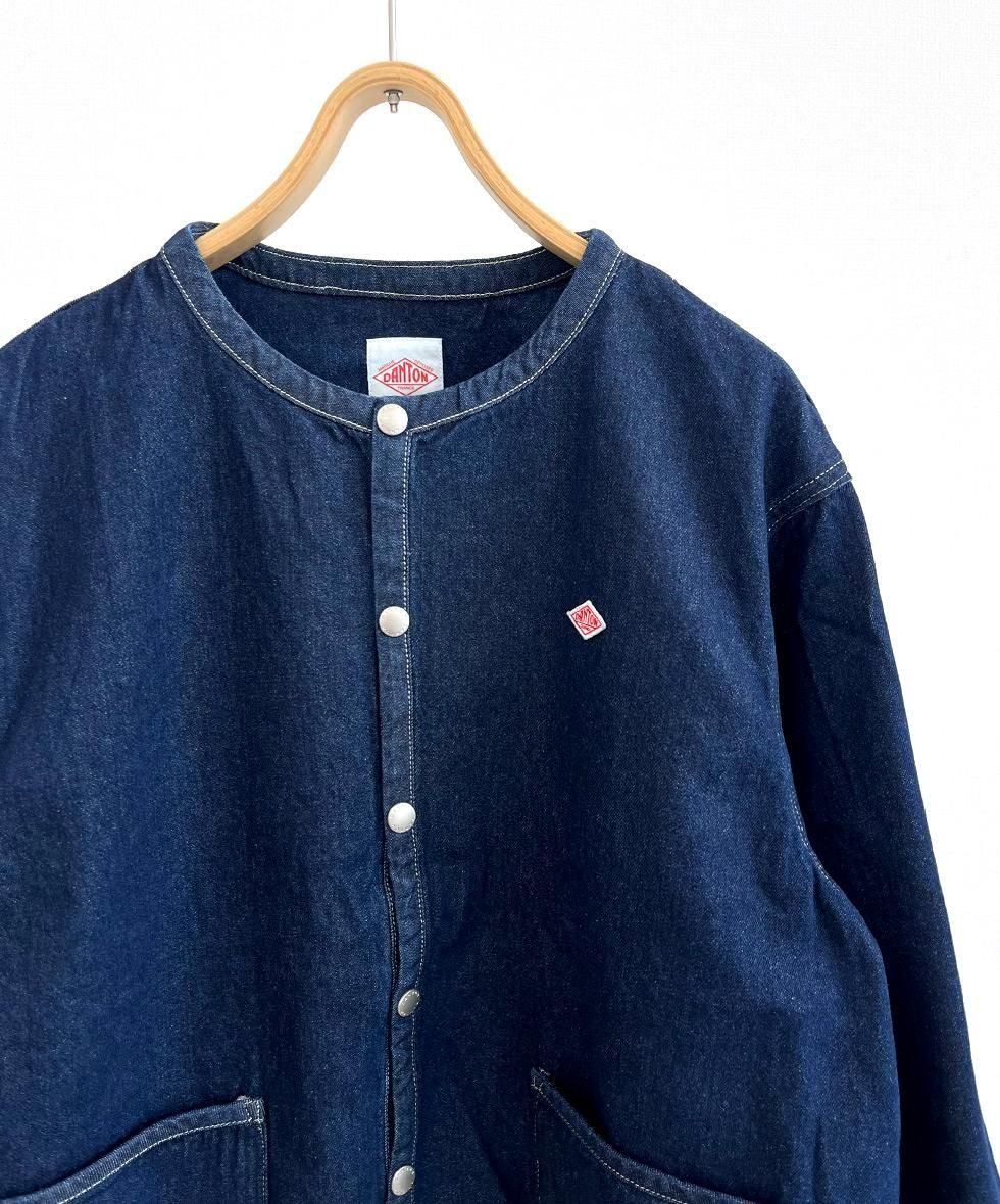 【美品】DANTON COLLARLESS JACKET DANTON/ WOMEN'S DENIM COLLARLESS JACKET