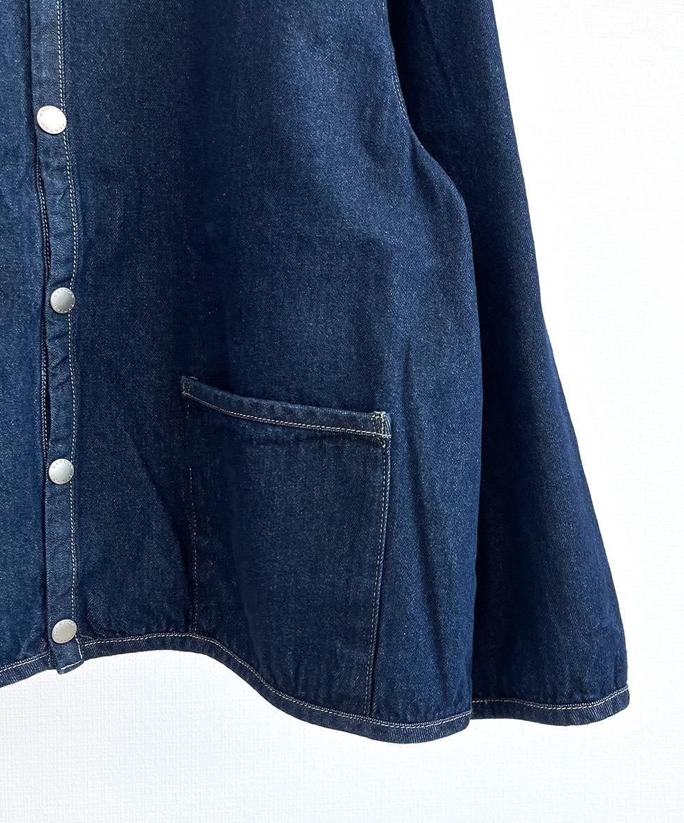 【美品】DANTON COLLARLESS JACKET DANTON/ WOMEN'S DENIM COLLARLESS JACKET