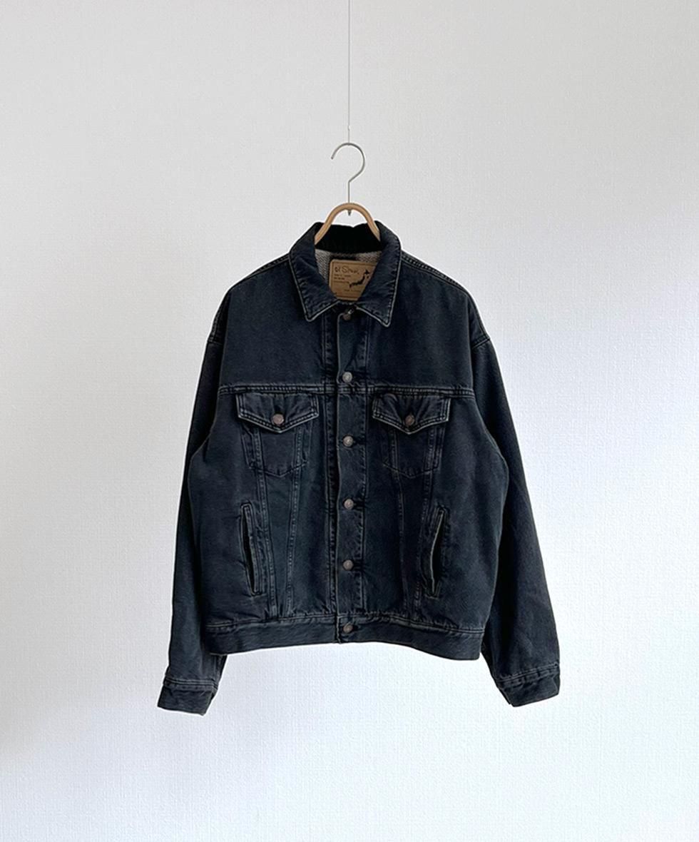 orSlow/  ORGANIC COTTON FLANNEL CHECK LINING BLACK DENIM JACKET